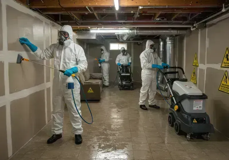 Basement Moisture Removal and Structural Drying process in Randolph County, MO